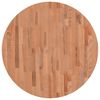 vidaXL Tablero redondo de madera maciza de haya &Oslash;80x1,5cm