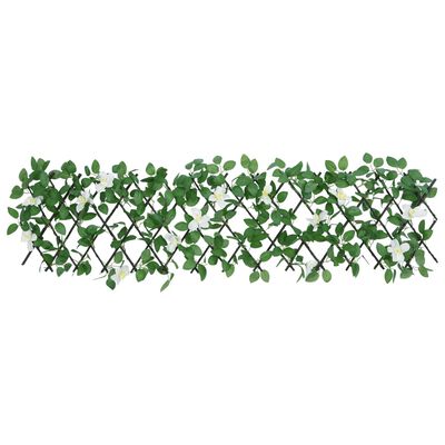 vidaXL Enrejado valla expansible de hiedra artificial verde 180x30 cm