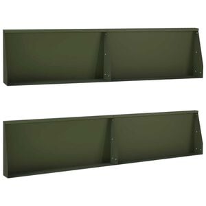 vidaXL Muro de Contenci&oacute;n 4 uds. 100 x 12 x 30 cm Acero Verde oliva