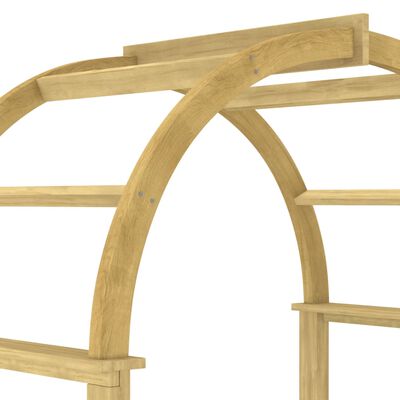 vidaXL Arco con enrejado madera maciza impregnada 141x97x243 cm