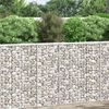 vidaXL Arriate de gaviones de trapecio acero galvanizado 80x20x100 cm