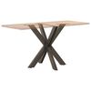 vidaXL Pata de mesa de comedor forma ara&ntilde;a negra 85x85x(72-73) cm acero