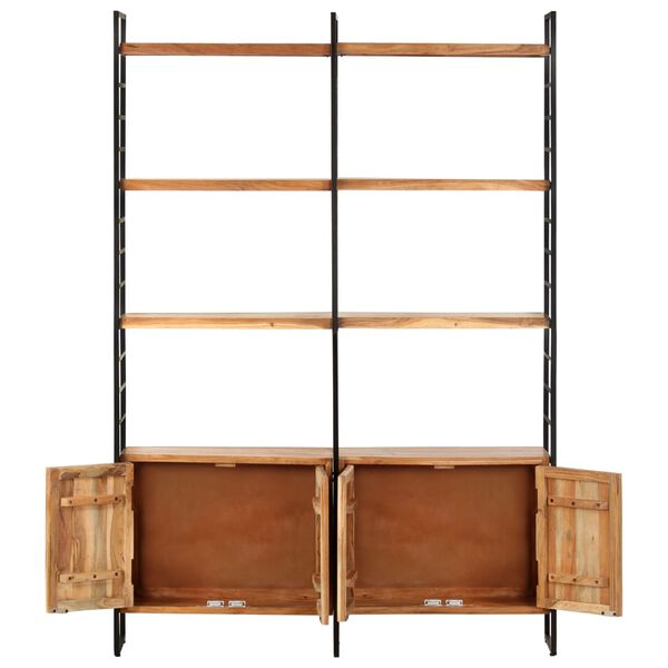 vidaXL Estanter&iacute;a de 4 niveles madera maciza de acacia 124x30x180 cm
