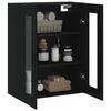 vidaXL Armario de pared negro 69,5x34x90 cm