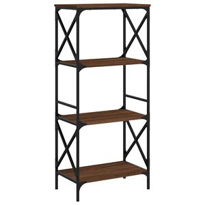 vidaXL Librer&iacute;a 4 estantes madera ingenier&iacute;a roble marr&oacute;n 59x35x132cm