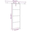 vidaXL Puerta corredera con juego herrajes negro 76x205 cm ESG vidrio