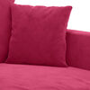 vidaXL Sof&aacute; de 2 plazas de terciopelo rojo tinto 120 cm