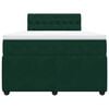 vidaXL Cama box spring con colch&oacute;n terciopelo verde oscuro 120x190 cm