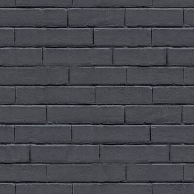 Good Vibes Papel de pared Chalkboard Brick Wall negro y gris