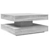 vidaXL Mesa de centro giratoria 360 grados gris Sonoma 70x70x34,5 cm
