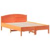vidaXL Estructura de cama sin colch&oacute;n madera maciza marr&oacute;n 120x190 cm