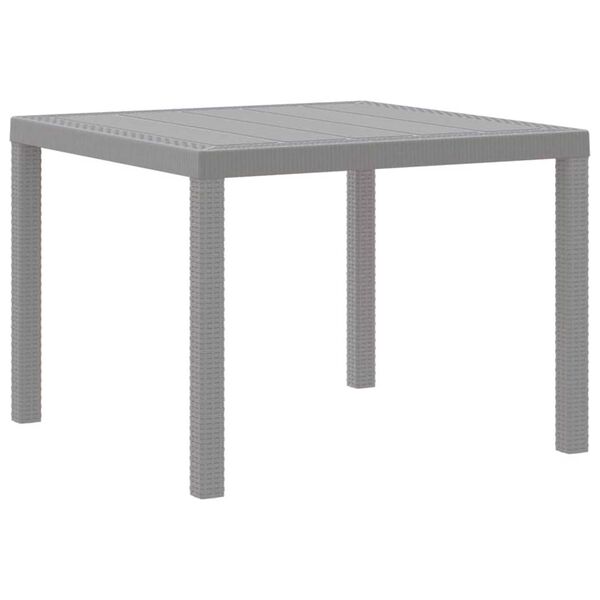 vidaXL Conjunto de Comedor de Jard&iacute;n 5 pcs Gris Claro Ratan Polt
