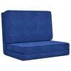 vidaXL Silla de suelo plegable de tela azul