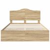vidaXL Estructura de cama Roble Sonoma 140 x 200 cm Madera Ingenieril
