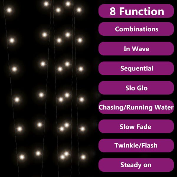 vidaXL Tiras de luces solares LED 2 uds blanco fr&iacute;o interior/exterior