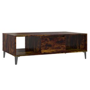 vidaXL Mesa de centro madera ingenier&iacute;a marr&oacute;n ahumado 103,5x60x35 cm