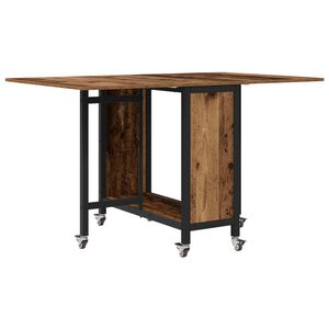 vidaXL Mesa de comedor plegable con ruedas 130 x 80 x 76,5 cm acero PB