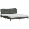 vidaXL Cama con colch&oacute;n Hvar de tela gris oscuro 180x200 cm
