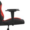 vidaXL Silla gaming tela negro y rojo