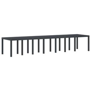 vidaXL Mesa de Jard&iacute;n Antracita 400 x 100 x 73 cm rat&aacute;n sint&eacute;tico