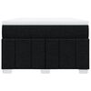 vidaXL Cama box spring con colch&oacute;n tela negro 120x200 cm