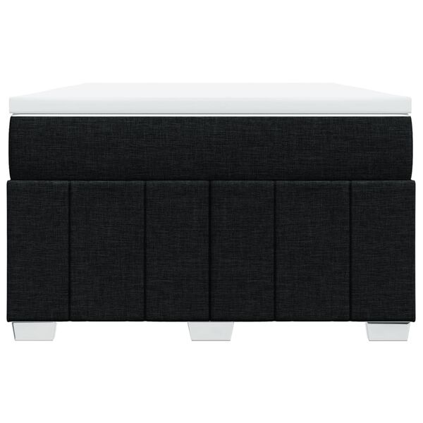vidaXL Cama box spring con colch&oacute;n tela negro 120x200 cm