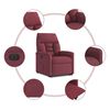 vidaXL Sill&oacute;n el&eacute;ctrico reclinable elevable de tela rojo tinto
