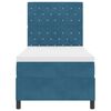 vidaXL Cama tipo Box Spring Azul Oscuro 90 x 200 cm Terciopelo