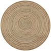 vidaXL Alfombra redonda de yute trenzado 120 cm
