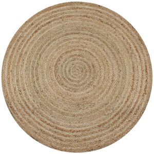 vidaXL Alfombra redonda de yute trenzado 120 cm