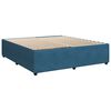 vidaXL Cama box spring con colch&oacute;n terciopelo azul 180x200 cm