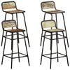 vidaXL Taburetes de cocina 4 unidades madera maciza reciclada