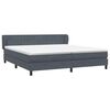 vidaXL Cama box spring con colchones terciopelo gris oscuro 180x220 cm