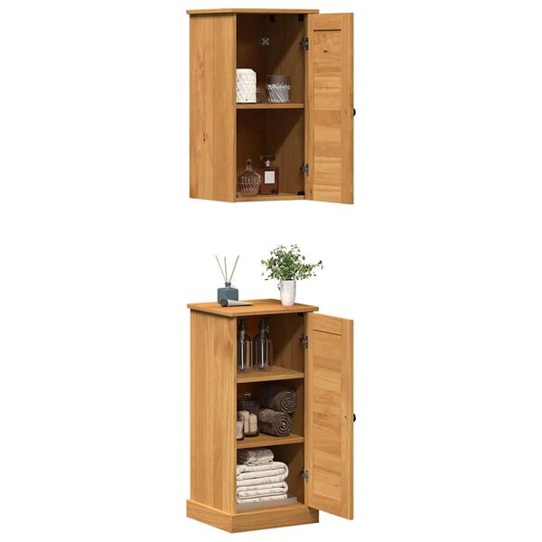 vidaXL Juego de muebles de ba&ntilde;o VIGO 2 pcs Marr&oacute;n y Marr&oacute;n Miel