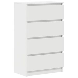 vidaXL Aparador de madera contrachapada blanco 60x35x98,5 cm