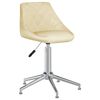vidaXL Sillas de comedor giratorias 6 uds cuero sint&eacute;tico color crema