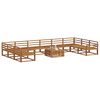vidaXL Conjunto de sof&aacute;s de exterior 11 pcs Natural