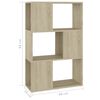 vidaXL Librer&iacute;a separador madera contrachapada roble Sonoma 60x24x94cm