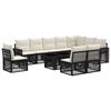 vidaXL Conjunto de sof&aacute;s de jard&iacute;n 11 uds. Negro y Blanco Crema