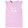 vidaXL Camiseta infantil de manga volante color lila 128