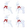 vidaXL Reno de Navidad 4 uds. 80 LED Azul 43 x 19 x 65 cm