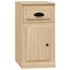 vidaXL Armario auxiliar y caj&oacute;n madera contrachapada roble 40x50x75 cm