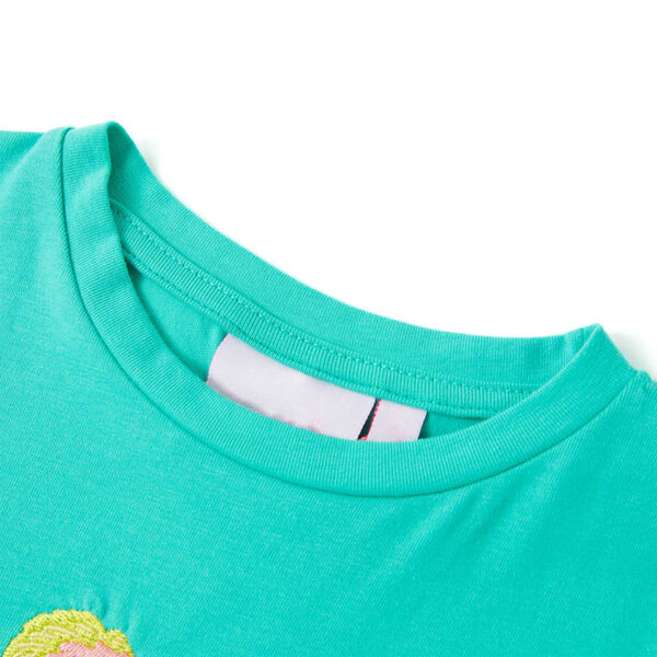 Camiseta infantil verde menta 116