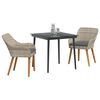 vidaXL Conjunto de Comedor de Jard&iacute;n 3 pcs Gris Claro rat&aacute;n sint&eacute;tico