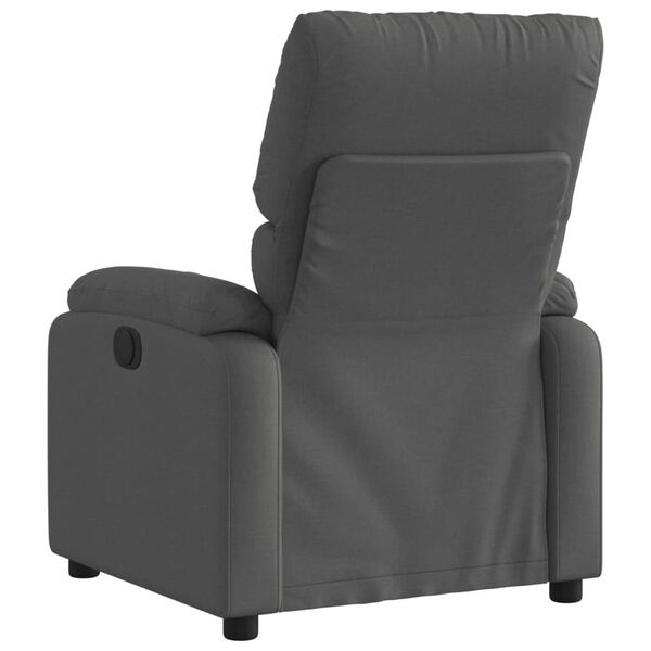 vidaXL Sill&oacute;n reclinable de tela gris oscuro