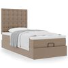 vidaXL Cama otomana colch&oacute;n cappucino cuero sint&eacute;tico 80x200cm