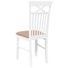 vidaXL Sillas de comedor con cojines 2uds madera maciza blanco caucho