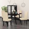 vidaXL Sillas de comedor 4 unidades de terciopelo crema
