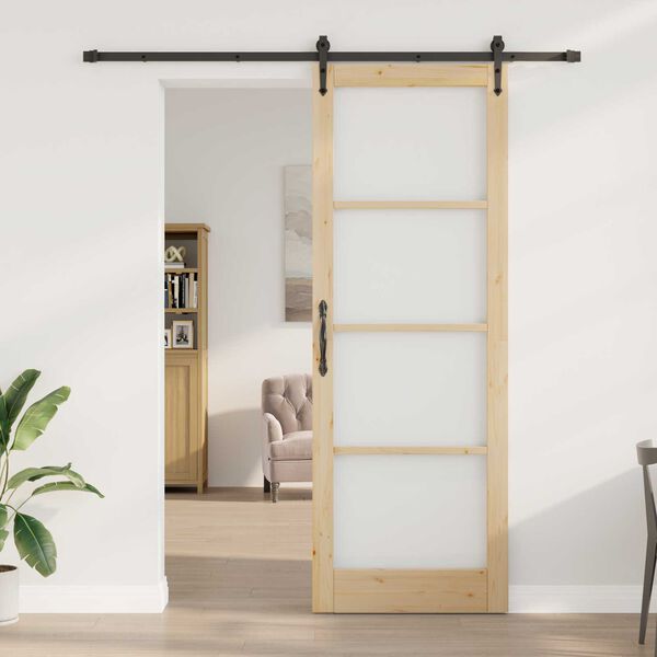 vidaXL Puerta Corredera ORKDAL Natural 83 x 232 cm