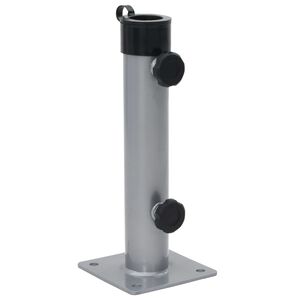 vidaXL Base de sombrilla para m&aacute;stil &Oslash;38/48 mm acero plateado